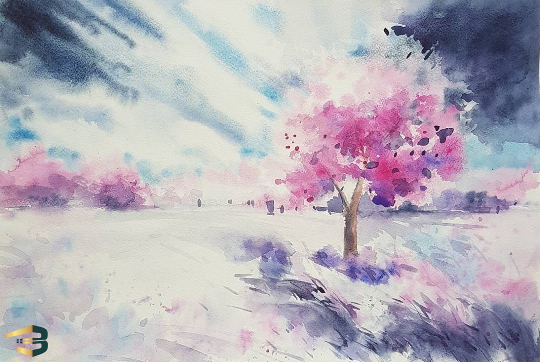 آبرنگ روی مقوا کد:1