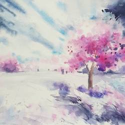 آبرنگ روی مقوا کد:1